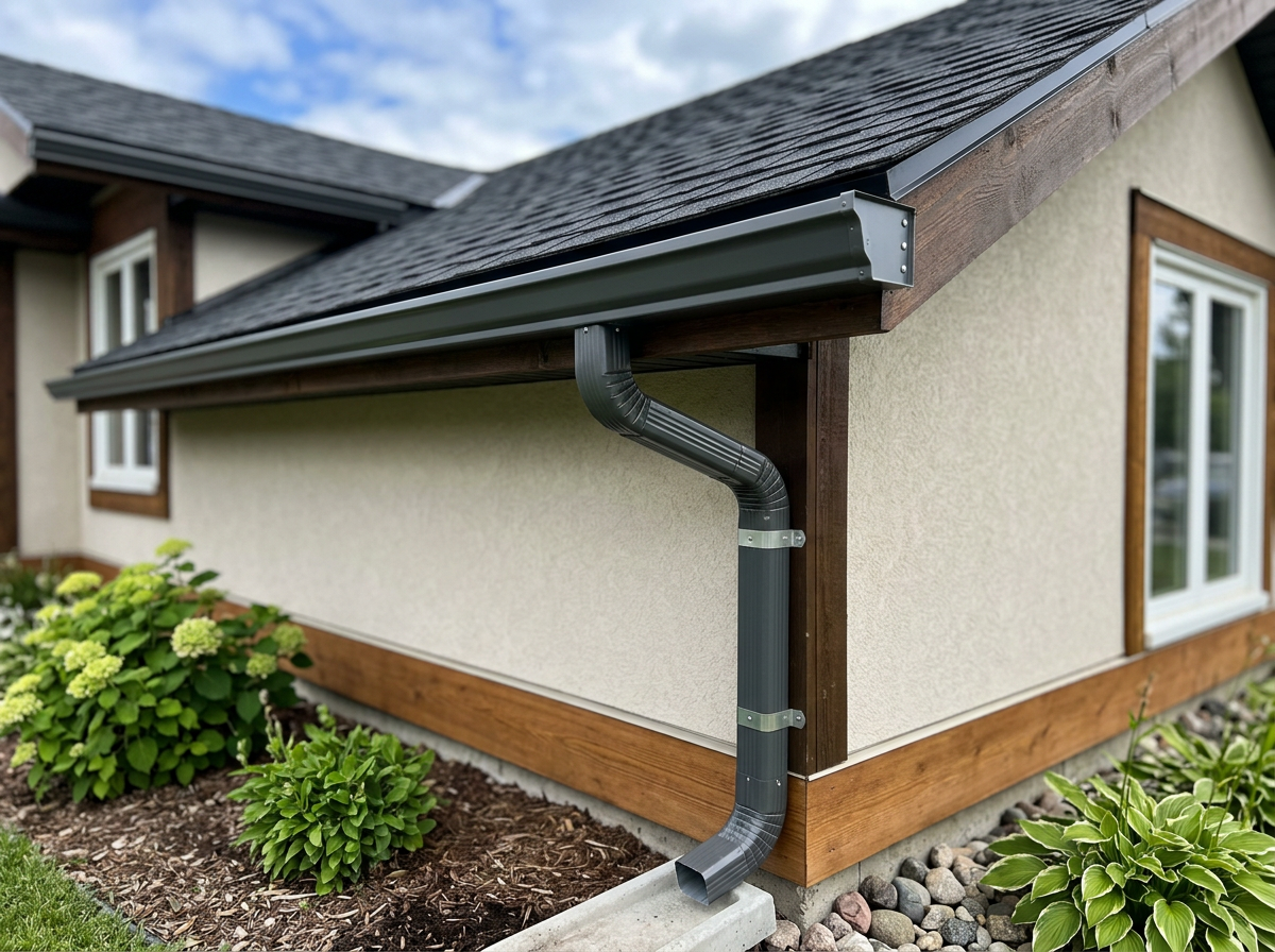 Seamless aluminum gutters and patio covers installed on Tulsa home