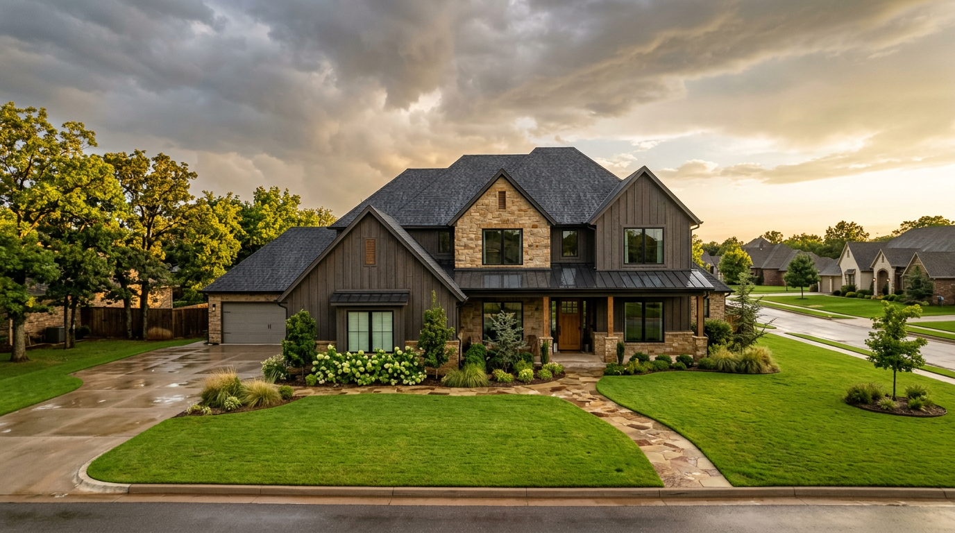 Tulsa home with new roof under Maxx Roofing maintenance plan